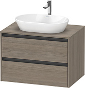 Duravit Ketho.2 Тумба под раковину с 2-мя ящ. 80x55x56,8h см, цвет: дуб терра K24895035350000