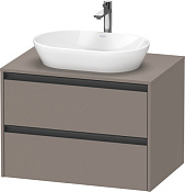 Duravit Ketho.2 Тумба под раковину с 2-мя ящ. 80x55x56,8h см, цвет: базальт мат. K24895043430000