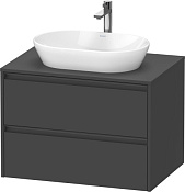 Duravit Ketho.2 Тумба под раковину с 2-мя ящ. 80x55x56,8h см, цвет: графит мат. K24895049490000