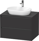 Duravit Ketho.2 Тумба под раковину с 2-мя ящ. 80x55x56,8h см, цвет: графит супермат. K24895080800000