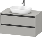 Duravit Ketho.2 Тумба под раковину 100x55x56,8h см, цвет: бетонно-серый мат. K24896007070000