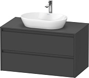 Duravit Ketho.2 Тумба под раковину с 2-мя ящ. 100x55x56,8h см, цвет: графит мат. K24896049490000