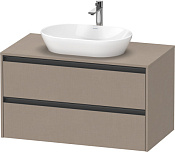 Duravit Ketho.2 Тумба под раковину подвесная с 2-мя ящ. 100x55x56,8h см, цвет: лен K24896075750000