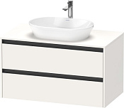 Duravit Ketho.2 Тумба под раковину с 2-мя ящ. 100x55x56,8h см, цвет: белый супермат. K24896084840000