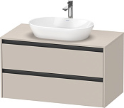 Duravit Ketho.2 Тумба под раковину 100x55x56,8h см, цвет: серо-коричневый мат. K24896091910000