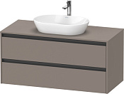 Duravit Ketho.2 Тумба под раковину с 2-мя ящ. 120x55x56,8h см, цвет: базальт мат. K24897043430000