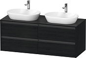 Duravit Ketho.2 Тумба под две раковины с 4-мя ящ. 140x55x56,8h см, цвет: дуб черный K24898B16160000