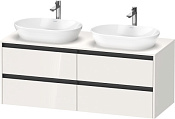 Duravit Ketho.2 Тумба под две раковины 140x55x56,8h см, цвет: белый глянц. K24898B22220000