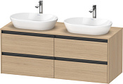 Duravit Ketho.2 Тумба под две раковины с 4-мя ящ. 140x55x56,8h см, цвет: дуб натур. K24898B30300000