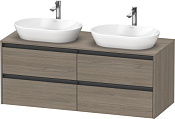 Duravit Ketho.2 Тумба под две раковины с 4-мя ящ. 140x55x56,8h см, цвет: дуб терра K24898B35350000