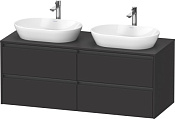 Duravit Ketho.2 Тумба под две раковины 140x55x56,8h см, цвет: графит супермат. K24898B80800000