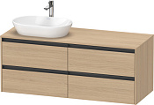 Duravit Ketho.2 Тумба под раковину слева 140x55x56,8h см, цвет: дуб натур. K24898L30300000