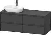 Duravit Ketho.2 Тумба под раковину слева 140x55x56,8h см, цвет: графит мат. K24898L49490000