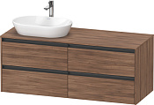 Duravit Ketho.2 Тумба под раковину слева 140x55x56,8h см, цвет: орех натур. K24898L79790000