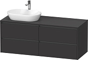 Duravit Ketho.2 Тумба под раковину слева 140x55x56,8h см, цвет: графит супермат. K24898L80800000