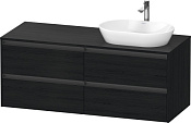 Duravit Ketho.2 Тумба под раковину справа 140x55x56,8h см, цвет: дуб черный K24898R16160000