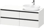 Duravit Ketho.2 Тумба под раковину 140x55x56,8h см, цвет: Gres Pietra Grey Opaco K24898R18180000