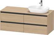 Duravit Ketho.2 Тумба под раковину справа 140x55x56,8h см, цвет: дуб натур. K24898R30300000