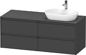 Duravit Ketho.2 Тумба под раковину справа 140x55x56,8h см, цвет: графит мат. K24898R49490000