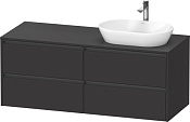 Duravit Ketho.2 Тумба под раковину справа 140x55x56,8h см, цвет: графит супермат. K24898R80800000