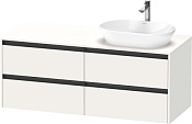 Duravit Ketho.2 Тумба под раковину справа 140x55x56,8h см, цвет: белый супермат. K24898R84840000