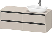 Duravit Ketho.2 Тумба под раковину 140x55x56,8h см, цвет: серо-коричневый мат. K24898R91910000