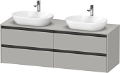 Duravit Ketho.2 Тумба под две раковины 140x55x56,8h см, цвет: бетонно-серый мат. K24899B07070000