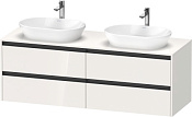 Duravit Ketho.2 Тумба под две раковины 160x55x56,8h см, цвет: белый глянц. K24899B22220000