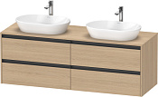 Duravit Ketho.2 Тумба под две раковины с 4-мя ящ. 160x55x56,8h см, цвет: дуб натур. K24899B30300000