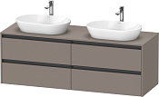 Duravit Ketho.2 Тумба под две раковины 160x55x56,8h см, цвет: базальт мат. K24899B43430000