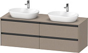 Duravit Ketho.2 Тумба под две раковины с 4-мя ящ. 160x55x56,8h см, цвет: лен K24899B75750000