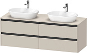 Duravit Ketho.2 Тумба под две раковины 160x55x56,8h см, цвет: серо-коричн. супермат. K24899B83830000