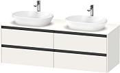 Duravit Ketho.2 Тумба под две раковины 160x55x56,8h см, цвет: белый супермат. K24899B84840000