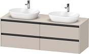 Duravit Ketho.2 Тумба под две раковины 160x55x56,8h см, цвет: серо-коричневый мат. K24899B91910000