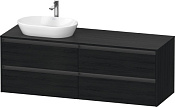 Duravit Ketho.2 Тумба под раковину слева 160x55x56,8h см, цвет: дуб черный K24899L16160000