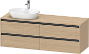 Duravit Ketho.2 Тумба под раковину слева 160x55x56,8h см, цвет: дуб натур. K24899L30300000