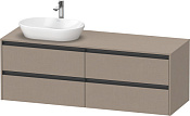 Duravit Ketho.2 Тумба под раковину слева с 4-мя ящ. 160x55x56,8h см, цвет: лен K24899L75750000