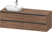 Duravit Ketho.2 Тумба под раковину слева 160x55x56,8h см, цвет: орех натур. K24899L79790000