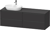 Duravit Ketho.2 Тумба под раковину слева 160x55x56,8h см, цвет: графит супермат. K24899L80800000