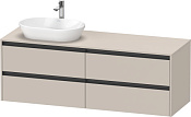 Duravit Ketho.2 Тумба под раковину слева 160x55x56,8h см, цвет: серо-коричневый мат. K24899L91910000