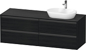 Duravit Ketho.2 Тумба под раковину справа 160x55x56,8h см, цвет: дуб черный K24899R16160000