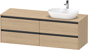 Duravit Ketho.2 Тумба под раковину справа 160x55x56,8h см, цвет: дуб натур. K24899R30300000