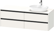 Duravit Ketho.2 Тумба под раковину справа 160x55x56,8h см, цвет: белый супермат. K24899R84840000