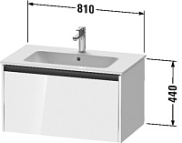Duravit Ketho.2 Тумба под раковину с 1-им ящ. 81x48x44h см, цвет: базальт мат. K25063043430000