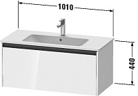 Duravit Ketho.2 Тумба под раковину с 1-им ящ. 101x48x44h см, цвет: орех натур. K25064079790000