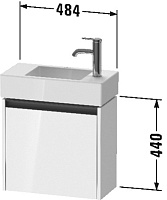 Duravit Ketho.2 Тумба под раковину подвесная 48,4x23,8x44h см, цвет: белый супермат. K25072R84840000