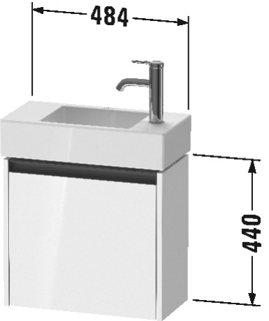 Duravit Ketho.2 Тумба под раковину 48,4x23,8x44h см, цвет: серо-коричневый мат. K25072R91910000