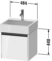 Duravit Ketho.2 Тумба под раковину 48,4x46x44h см, цвет: Gres Pietra Grey Opaco K25074018180000