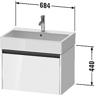 Duravit Ketho.2 Тумба под раковину с 1-им ящ. 68,4x46x44h см, цвет: графит мат. K25076049490000
