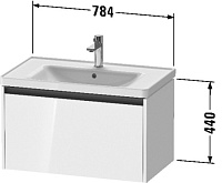 Duravit Ketho.2 Тумба под раковину с 1-им ящ. 78,4x45,5x44h см, цвет: орех натур. K25083079790000